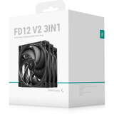 DeepCool FD12 V2 3IN1 ventilateurs de boîtier Noir, 3 pièces, 120 x 120 x 25 mm, PWM