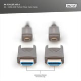 Digitus Câble hybride en fibre optique HDMI / Micro HDMI AOC, UHD 4K Noir