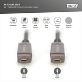 Digitus Câble hybride en fibre optique HDMI / Micro HDMI AOC, UHD 4K Noir