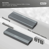 Digitus DA-71120-1, Boîtier disque dur Aluminium