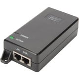 Digitus PoE+ Injecteur, 802.3at, 30 watts, PoE-Injecteur 802.3at, 30 watts, Gigabit Ethernet, 10,100,1000 Mbit/s, IEEE 802.3at, Noir, 400 m, Chine