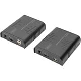 Digitus Set d'extension KVM IP HDMI Full HD, Switch KVM Noir