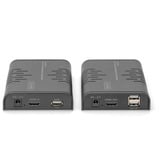 Digitus Set d'extension KVM IP HDMI Full HD, Switch KVM Noir