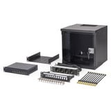 Digitus Set réseau SOHO Pro 10" 315x300 mm (LxP), Armoire informatique Noir