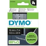 Dymo D1 étiquettes autocollantes authentiques | rouleau de 12 mm x 7 m | impression en noir sur fond transparent | pour étiqueteuses LabelManager, Ruban Blanc sur transparent, Polyester, Belgique, -18 - 90 °C, DYMO, LabelManager, LabelWriter 450 DUO