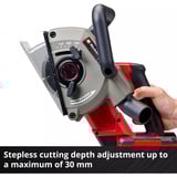 EINHELL Rainureuse murale professionnelle sans fil TP-MA 36/30 Li BL-Solo, 36 Volt (2x18V), Fraiseuse de rainure Rouge/Noir
