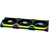 Lian Li UNI FAN SL120 Wireless ventilateurs de boîtier RGB  Noir, 3 pièces, 120 x 124.5 x 28 mm, PWM