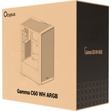 Ocypus Gamma C60 ARGB boîtier midi tower Blanc | 2x USB-A | 1x USB-C | RGB | Window