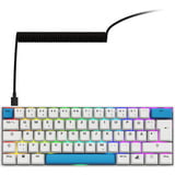 Sharkoon SKILLER SGK50 S4 Gen2 PBT RGB clavier gaming mécanique Blanc, Layout DE (QWERTZ), Gateron G Pro 3.0 Yellow, 60%