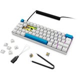 Sharkoon SKILLER SGK50 S4 Gen2 PBT RGB clavier gaming mécanique Blanc, Layout DE (QWERTZ), Gateron G Pro 3.0 Yellow, 60%