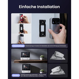 SwitchBot Carillon vidéo avec écran, Sonnette de porte Blanc/Argent