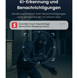 SwitchBot Carillon vidéo avec écran, Sonnette de porte Blanc/Argent