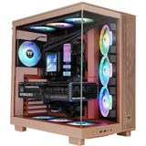 Thermaltake View 380 XL TG ARGB boîtier midi tower Brun clair | 2x USB-A | 1x USB-C | RGB | Verre Trempé