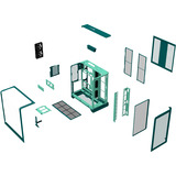 Thermaltake View 390 Air boîtier midi tower sarcelle | 2x USB-A | 1x USB-C | Verre Trempé