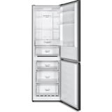 gorenje NRK619CABXL4 Pose libre 304 L Noir, Combination Réfrigérateur / congélateur Acier inoxydable (foncé), 304 L, SN-T, 6 kg/24h, C, Nouvelle zone compartiment, Noir