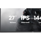 iiyama G-MASTER GB2741QSU-B1 écran plat de PC 68,6 cm (27") 2560 x 1440 pixels 4K Ultra HD LED Noir Moniteur gaming Noir (Mat), 1x DisplayPort, 1x HDMI, 2x USB-A, 144 Hz, 68,6 cm (27"), 2560 x 1440 pixels, 4K Ultra HD, LED, 1 ms, Noir