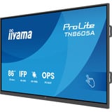 iiyama ProLite TN8605A-B1AG 85.6" 4K Ultra HD Moniteur tactile Noir, 1x DisplayPort, 2x HDMI, 1x VGA, 1x USB-C, 3x USB-A, 2x RJ-45