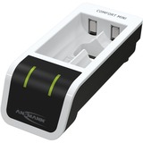 Ansmann Comfort Mini Pile domestique CC, USB, Chargeur Blanc/Noir, Hybrides nickel-métal (NiMH), AA, AAA