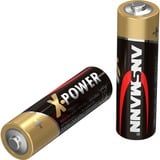 Ansmann X-Power Mignon AA Batterie à usage unique Alcaline Batterie à usage unique, Alcaline, 1,5 V, 2 pièce(s), Noir, Or, 50,5 mm