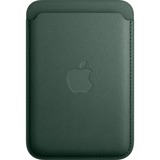 Apple Porte‑cartes en tissage fin pour iPhone avec MagSafe, Étui de protection Vert foncé