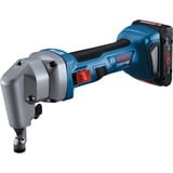 Bosch BOSCH GNA 18V-16 E 2x 4,0Ah pc LBOXX, Cisaille Bleu/Noir, Cisaille électrique, Sans brosse, Noir, Bleu, 1400 spm, 4 cm, 1,6 mm