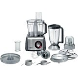 Bosch MC812M844 robot de cuisine 1250 W 3,9 L Noir, Acier inoxydable Noir/en acier inoxydable, 3,9 L, Noir, Acier inoxydable, Rotatif, 1,5 L, Batteur, Hacher, Découpe, Pétrisseur, Mélange, Purée, Énergie