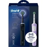 Braun Oral-B Vitality Pro D103 Duo, Brosse a dents electrique Noir/lilas