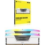 Corsair 64 Go DDR5-5600 Kit, Mémoire vive Blanc, CMH64GX5M2B5600C36W, Vengeance RGB