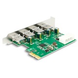 DeLOCK Carte PCIe x1 vers 4x USB Type-A externe 5 Gbit/s, Contrôleur USB 
