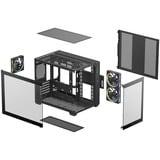 DeepCool CG330 3F boîtier mini tower Noir | 3x USB-A | Verre Trempé