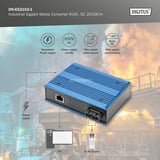 Digitus Convertisseur de média Gigabit industriel RJ45, SC 20 km, Media Converter 