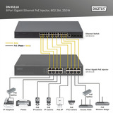 Digitus DN-95118, PoE-Injecteur Gris