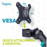 Digitus Support de moniteur design double, 2x 35", 2x 10 kg Noir