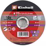 EINHELL Disque de coupe fin, Ø 115 x 1,0mm, 10 pièces 
