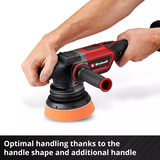 EINHELL Polisseuse excentrique sans fil professionnelle CP-EP 18/125 Li BL - Solo, 18 Volts Rouge/Noir