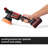 EINHELL Polisseuse excentrique sans fil professionnelle CP-EP 18/125 Li BL - Solo, 18 Volts Rouge/Noir