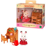 EPOCH Sylvanian Families - Ensemble bureau sœur lapin en chocolat, Jouets de construction 