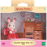 EPOCH Sylvanian Families - Ensemble bureau sœur lapin en chocolat, Jouets de construction 