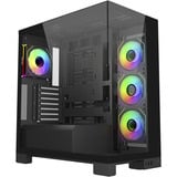 FSP M540-BA Midi Tower Noir, boîtier pc Noir | 2x USB-A | 1x USB-C | RGB | Window