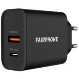 Fairphone Dual-port 30W Charger (EU), Chargeur Noir