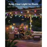 Govee Guirlandes lumineuses pour l'extérieur avec lampes transparentes, Guirlande lumineuse 