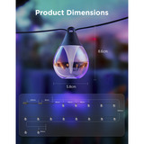 Govee Guirlandes lumineuses pour l'extérieur avec lampes transparentes, Guirlande lumineuse 