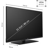 JVC LT-32VF5355 TV 81,3 cm (32") HD Smart TV Wifi Noir 250 cd/m² 32" LED Noir, 81,3 cm (32"), 1920 x 1080 pixels, HD, Smart TV, Wifi, Noir