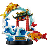 LEGO Festivals chinois Karpfen saute par-dessus la porte du dragon, Jouets de construction 