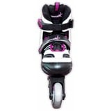 Muuwmi Roller enfants réglables taille 33-36, Rollers rose fuchsia/Noir