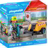 PLAYMOBIL Action Heroes Ouvrier du bâtiment avec burin, Jouets de construction 