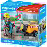 PLAYMOBIL Action Heroes Ouvrier du bâtiment avec burin, Jouets de construction 