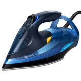 Philips Fer vapeur avec technologie OptimalTEMP, 3 000 W, Fer à vapeur bleu foncé/Bleu, 3 000 W, Fer à vapeur, SteamGlide Advanced, 2,5 m, 240 g/min, Bleu, 55 g/min