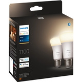 Philips Hue White A60 Lampe intelligente E27 Pack double 1100 lm, Lampe à LED 