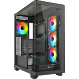 Sharkoon ELITE SHARK CA500 Reconditionné boîtier midi tower Noir | 2x USB-A | 1x USB-C | RGB | Verre Trempé